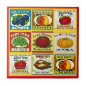 Tile Trivet  Kitchen Canned Goods Labels Tegeltje (Voorkant)