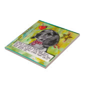 TILE, TRIVET - LEREN EEN LESSON VAN UW DOG. TEGELTJE (Zijkant)
