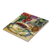  Tile Trivet still Life Morning Coffee Tegeltje (Zijkant)