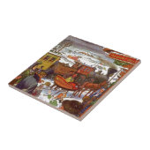 Tile Trivet  Valley train Holiday Travel Tegeltje (Zijkant)