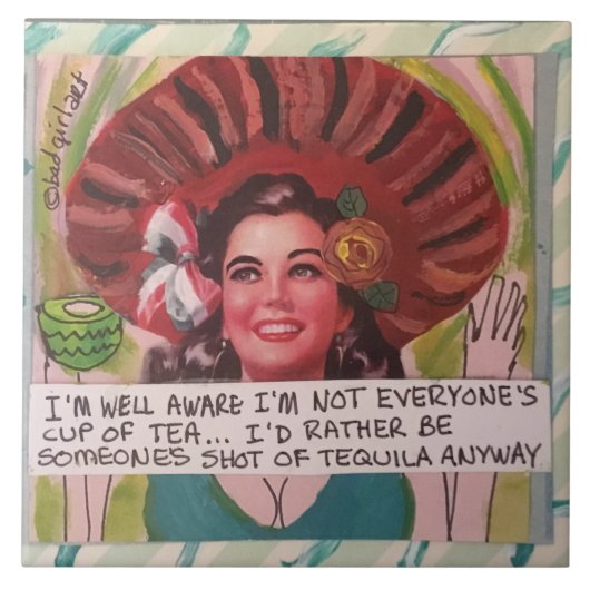 Tile-trivet-wall kunst tegeltje (Voorkant)