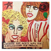 Tile-trivet-wall kunst tegeltje (Voorkant)