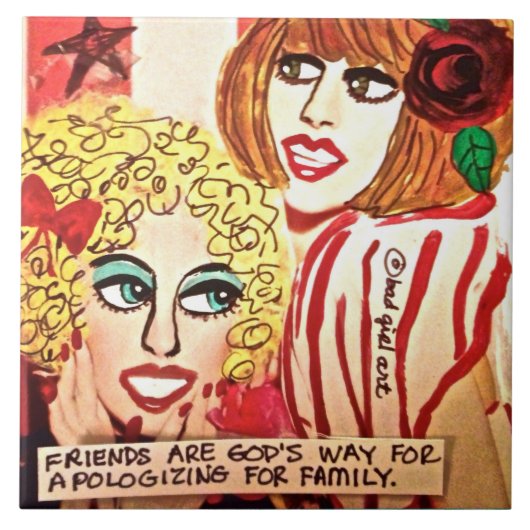 Tile-trivet-wall kunst tegeltje (Voorkant)