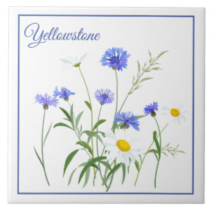 Tile Trivet-Yellowstone Wildbloemen Tegeltje