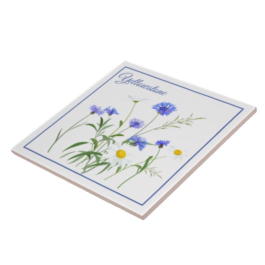 Tile Trivet-Yellowstone Wildbloemen Tegeltje (Zijkant)