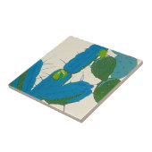 Tile Vintage Retro desert Cactus Bloom Turquoise Tegeltje (Zijkant)