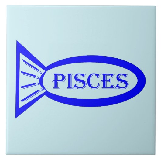 Tile voor Pisces Star Sign Fish Beer Tegeltje (Voorkant)