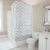 Tile Wall Pattern...met de kleur Tile. Douchegordijn (In situ)