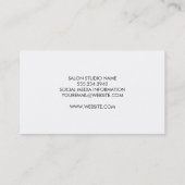 Tile White Pattern / Black Stripes Modern Visitekaartje (Achterkant)