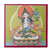 TILE - Witte Tara, Boeddha met lange levensduur Tegeltje (Voorkant)