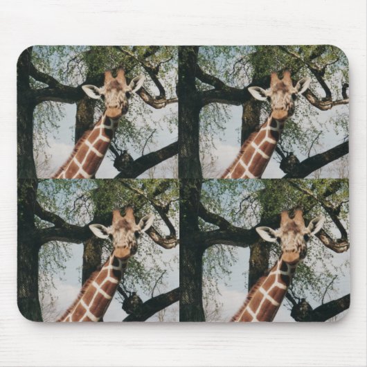 Tiled Cute Giraffe Mousepad Muismat (Voorkant)