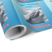 Tiled Dolphin Birthday Cadeaupapier (Rol Hoek)