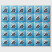 Tiled Dolphin Birthday  Cadeaupapier (Vlak)
