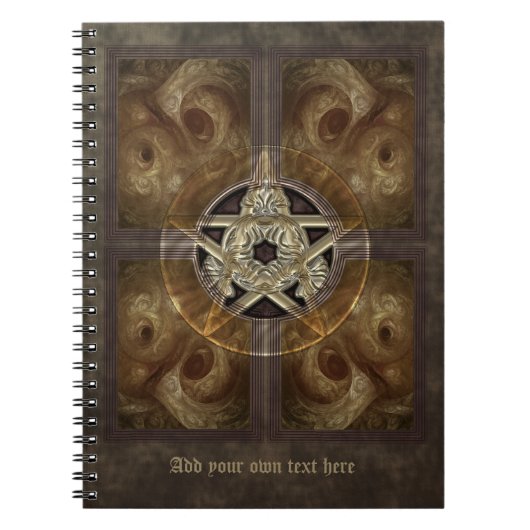 Tiled Fractal Pentacle Notitieboek (Voorkant)