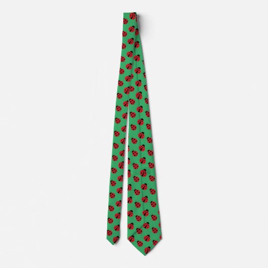 Tiled Ladybugs Design Necktie Stropdas (Achterkant)