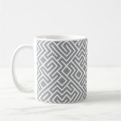 Tiled Lines Generatief (Grijze Vulling) Uniek Koffiemok (Links)