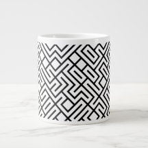 Tiled Lines Generatief (Zwarte Lijn) Uniek