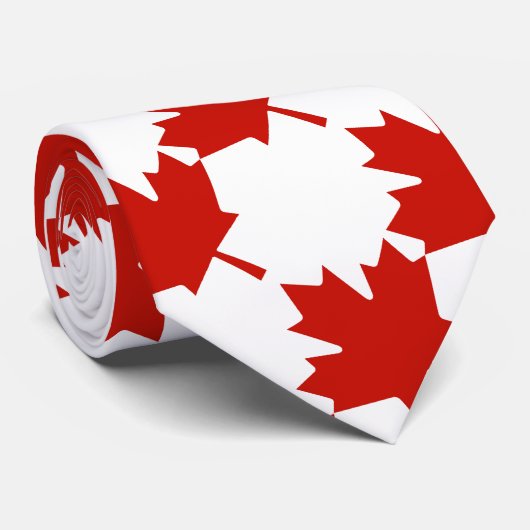 Tiled Maple Leaf Necktie Stropdas (Opgerold)