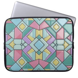 tiled pastel laptop sleeve