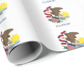 Tiled Pattern Ensign of Illinois Cadeaupapier (Rol Hoek)