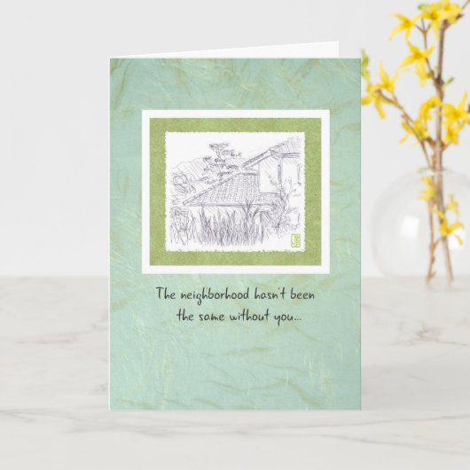 Tiled Roof House Nieuwe Thuis 2 Kaart (Gele Bloem)