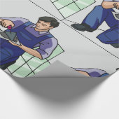 Tiler op het werk cadeaupapier (Hoek)
