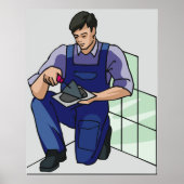 Tiler op het werk poster (Voorkant)