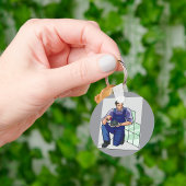 Tiler op het werk sleutelhanger