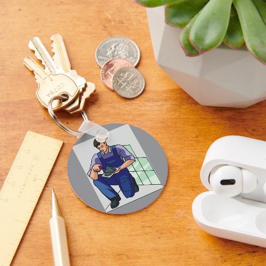 Tiler op het werk sleutelhanger