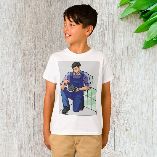 Tiler op het werk t-shirt