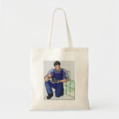 Tiler op het werk tote bag (Voorkant)