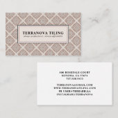 Tiler Tiling geometric Pattern Square Business Ca Visitekaartje (Voorkant / Achterkant)