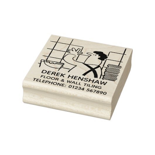Tiler van de vloer of van de Muur Tiler Rubberstempel (Stempel)