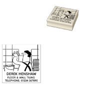Tiler van de vloer of van de Muur Tiler Rubberstempel (Gestempeld)