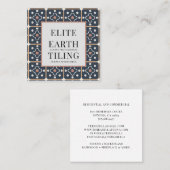 Tilerpatroon voor geometrische weergave vierkante visitekaartje (Voorkant / Achterkant)