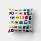 Tiles Trendy Alphabet Squares Kussen (Achterkant)
