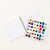 Tiles Trendy Alphabet Squares Notitieboek (Binnen)