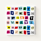 Tiles Trendy Alphabet Squares Notitieboek (Achterkant)