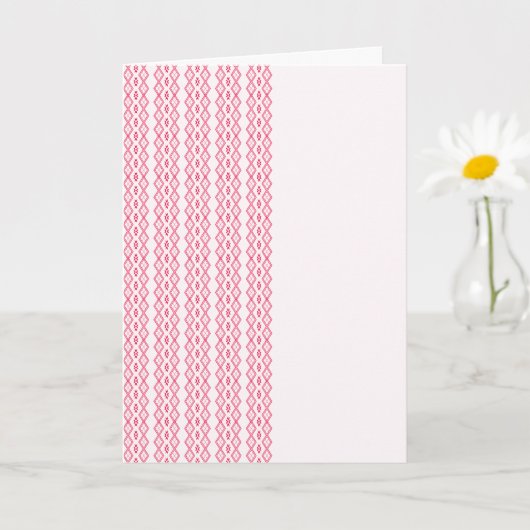 Tilet-patroon | Roze geometrisch ontwerp Kaart (Kleine Plant)