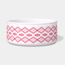 Tilet-patroon | Roze geometrisch ontwerp Voerbakje