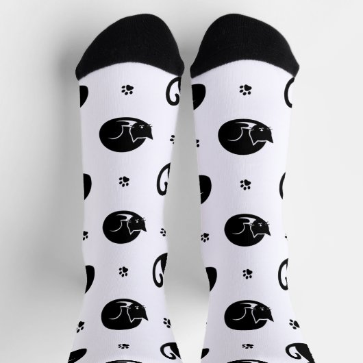 Tiling Cats Pattern Crew Socks – Adorable cats Sokken (Top)