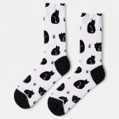 Tiling Cats Pattern Crew Soks – Schattige katten Sokken (Links)