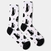 Tiling Cats Pattern Crew Soks – Schattige katten Sokken (Rechts)