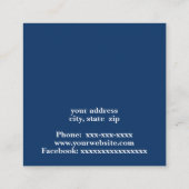 Tiling in een zwembad vierkante visitekaartje (Achterkant)