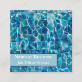 Tiling in een zwembad vierkante visitekaartje (Voorkant)
