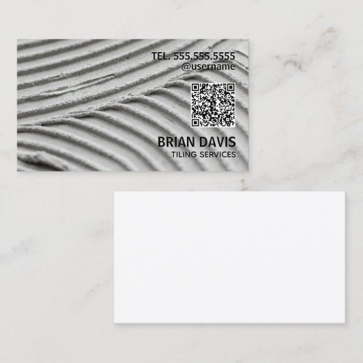 Tiling Services Aangepaste QR Visitekaartje (Voorkant / Achterkant)