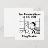 Tiling Services Cartoon Kaart (Voorkant / Achterkant)