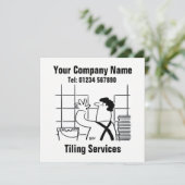Tiling Services Cartoon Kaart (Staand voorkant)