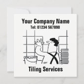 Tiling Services Cartoon Kaart (Voorkant)