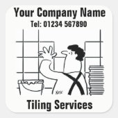 Tiling Services Cartoon Stickers (Voorkant)